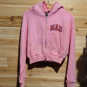 Madhappy Pink Hoodie with Embroidered Logo